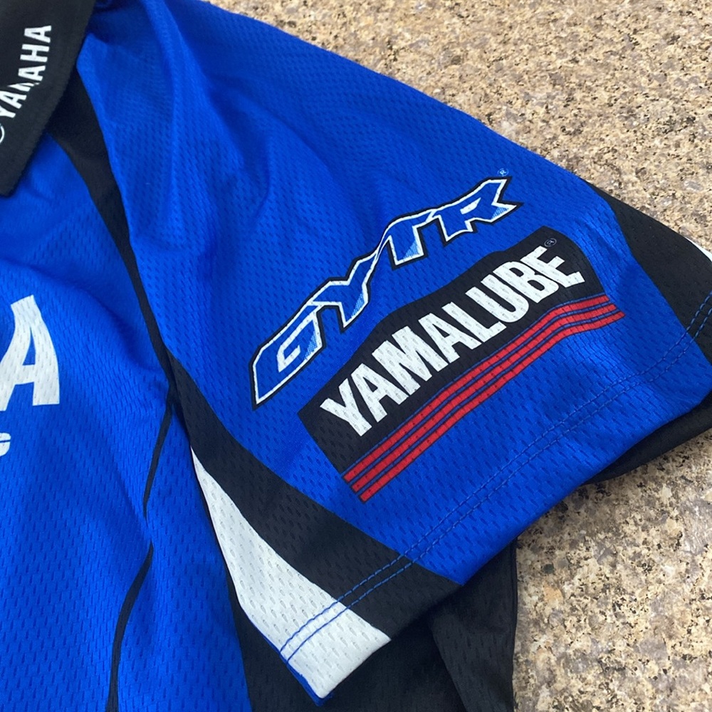 NWT Yamaha Racing Crew Short Sleeve Shirt XXL Blue Black Hot Shoppe Pit USA - Picture 3 of 17